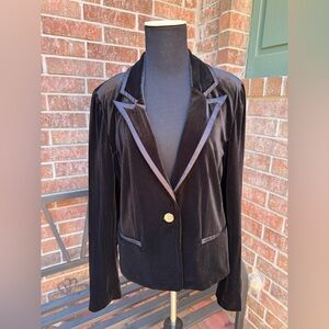 Draper James Black Velvet blazer for women